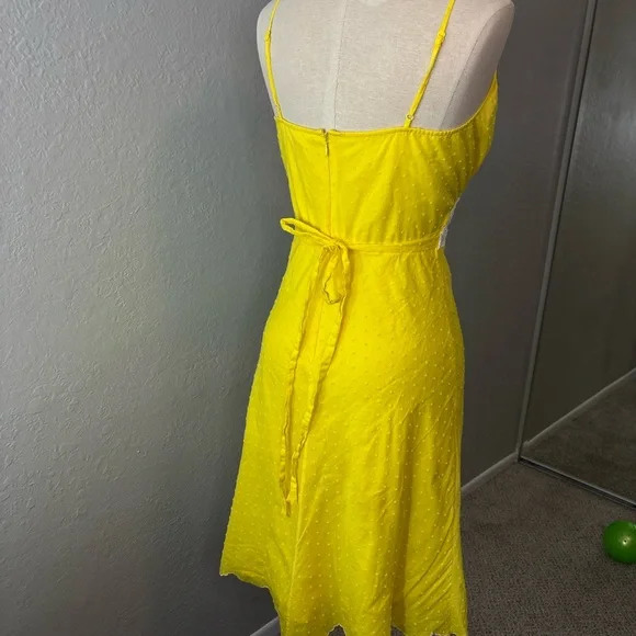 Betsey Johnson Vibrant Yellow Satin Dress - Picture 3 of 8